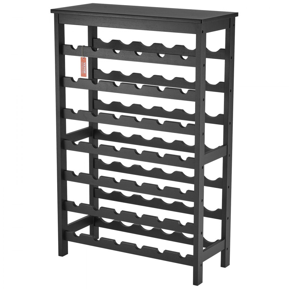 OPX-KWR27BL - 39.4" Bamboo Wine Rack Holds 42 Bottles, 7 Layers