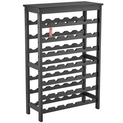OPX-KWR27BL - 39.4" Bamboo Wine Rack Holds 42 Bottles, 7 Layers