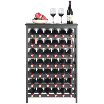 OPX-KWR27BL - 39.4" Bamboo Wine Rack Holds 42 Bottles, 7 Layers