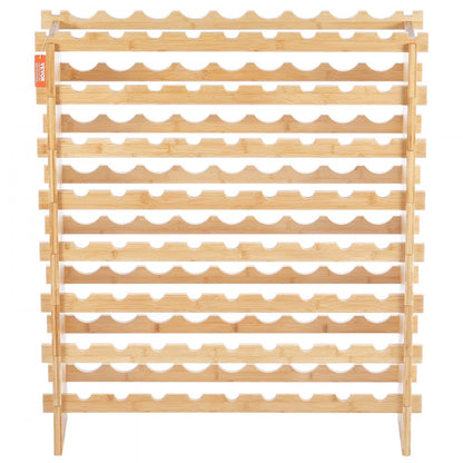 OPX-KWR872 - 35.4"x9.8"x40.7" Bamboo Wine Rack for 72 Bottles