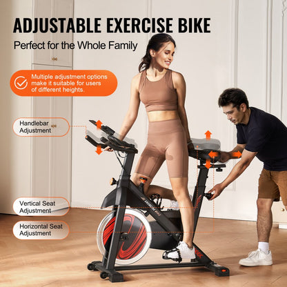 S706 - Magnetic Resistance Exercise Bike with Comfortable Seat and 35lbs Flywheel