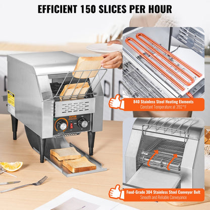 TT-150 - High-Efficiency Conveyor Toaster for 150 Slices/Hour