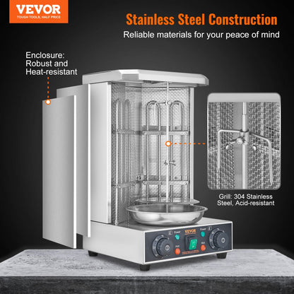 ZH-9211 - Electric Shawarma Grill Machine for Tender, Flavorful Meats