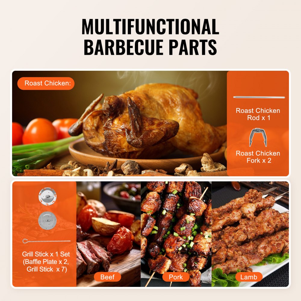 TB1022A - Stainless Steel 360° Rotating Shawarma Grill for Delicious Meats