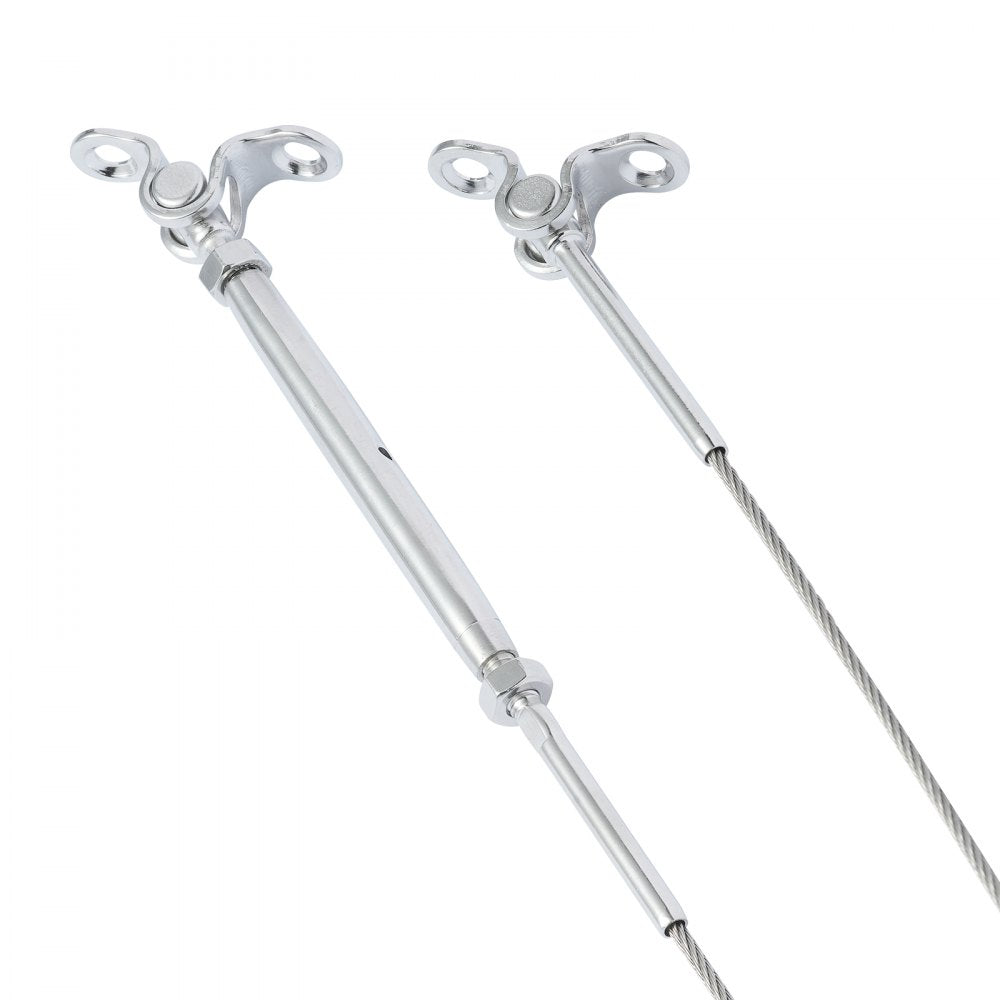 YXHF-1054+2021-1/8" - Durable T316 Stainless Steel Cable Railing Kit for Wood Posts