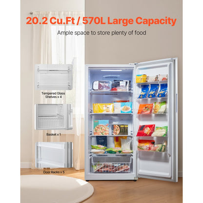 BD578WE - 20.2 Cu.Ft Convertible Freezer/Refrigerator with Automatic Defrost