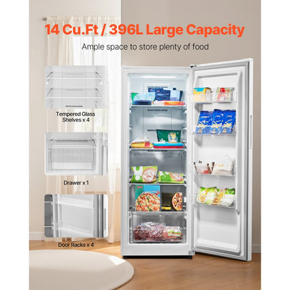 BD398WE - 14 Cu.Ft Convertible Freezer/Refrigerator, Quiet & Energy-Efficient