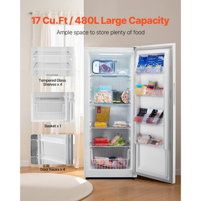 BD480WE - 17 Cu.Ft Frost Free Upright Freezer with Adjustable Shelves