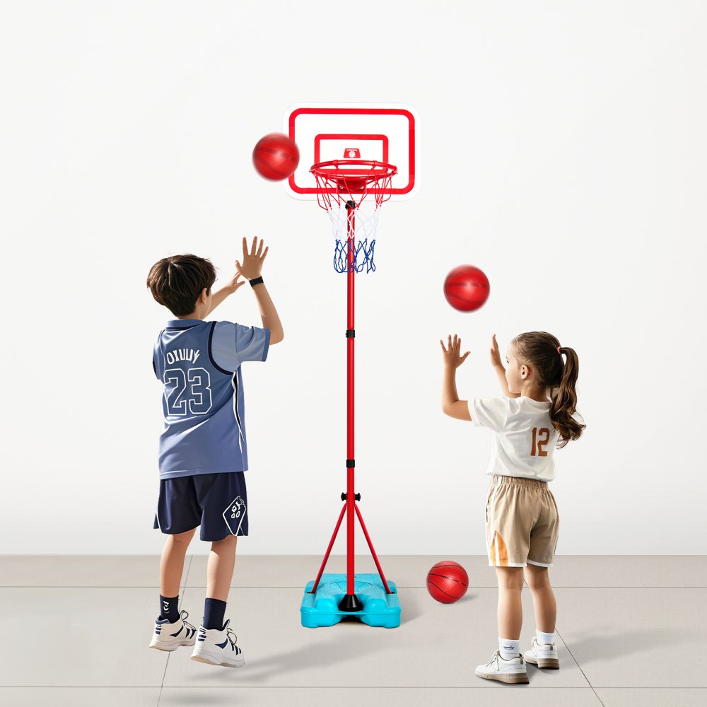 2011 - Adjustable Kids Basketball Hoop 3.4' to 6.2' with Stable Base