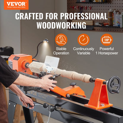 WL1000GV - VEVOR 40-Inch Wood Lathe for Precision Crafting