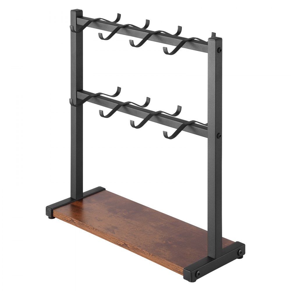 MUG-XM002 - Stylish 16 Hook Coffee Mug Rack with Wood Base Organizer