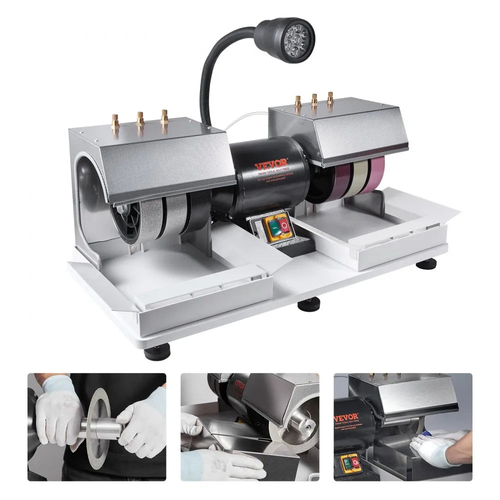 VV-JH-6P - VEVOR 6" Cabbing Machine with Diamond Wheels & Smart Water System