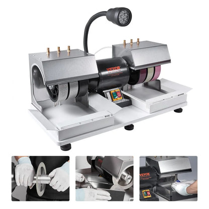 VV-JH-6P - VEVOR 6" Cabbing Machine with Diamond Wheels & Smart Water System