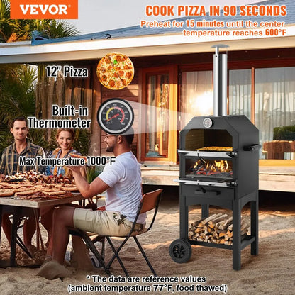 JY-MY-PSL-12 - 12" Portable Pizza Oven with 932°F Cooking Power