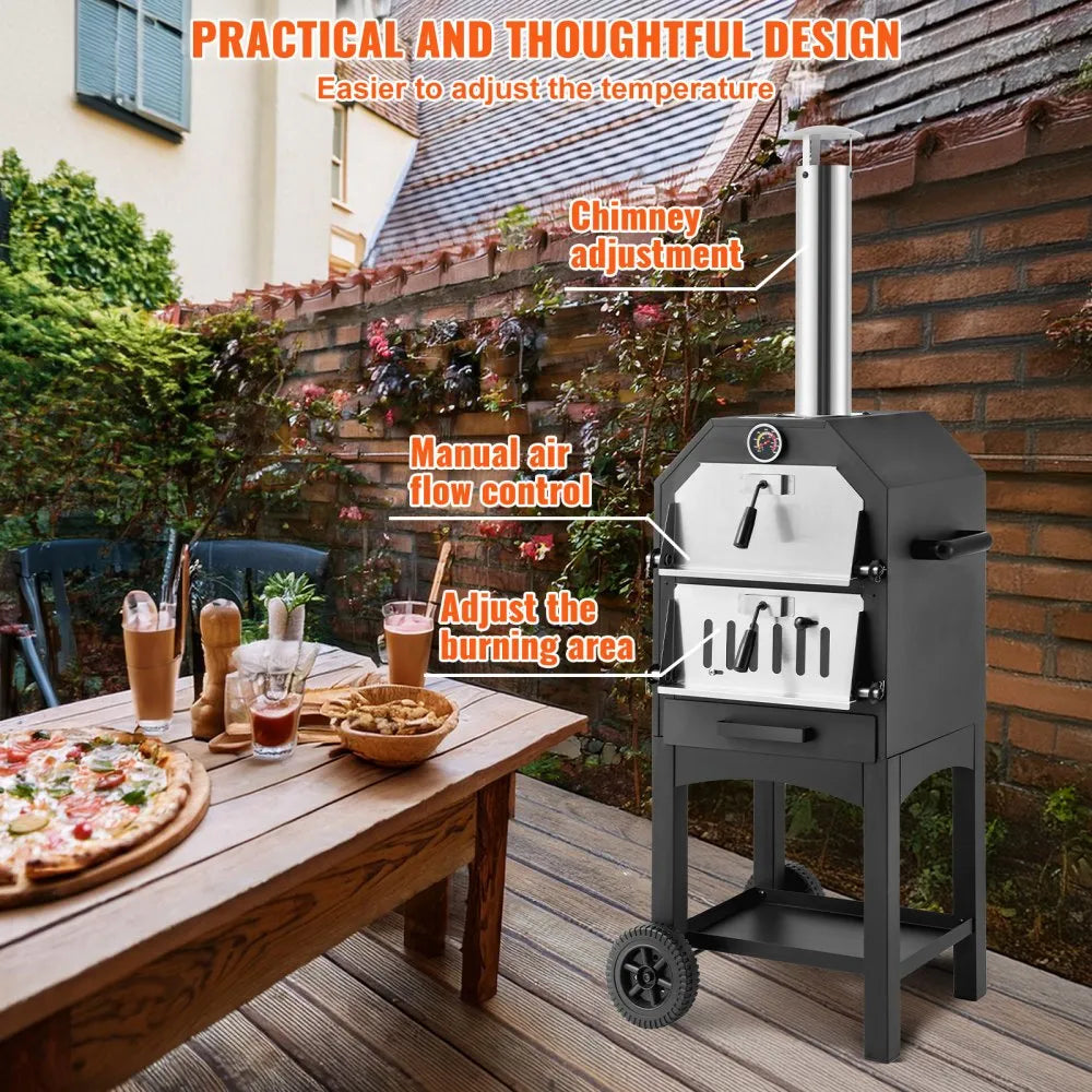 JY-MY-PSL-12 - 12" Portable Pizza Oven with 932°F Cooking Power