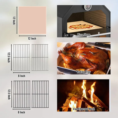 JY-MY-PSL-12 - 12" Portable Pizza Oven with 932°F Cooking Power