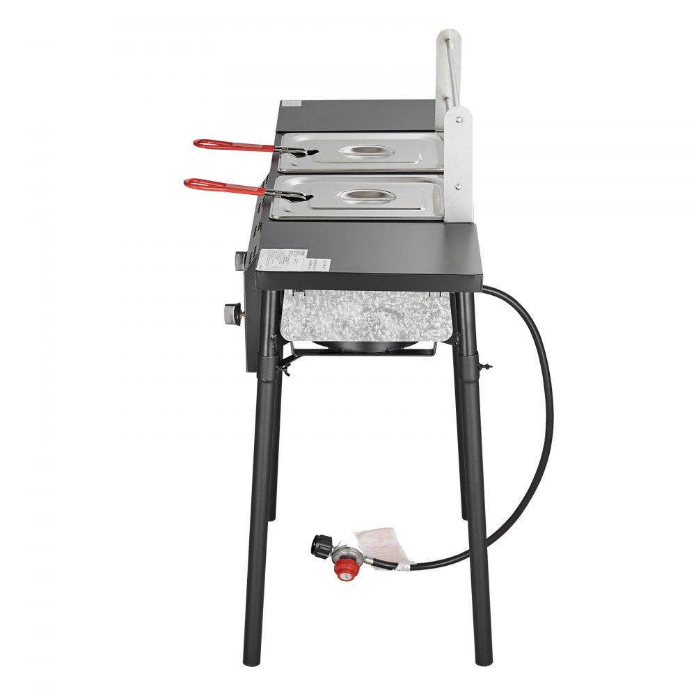 DBFY01 - 4-Gallon Outdoor Propane Deep Fryer with Dual Burners
