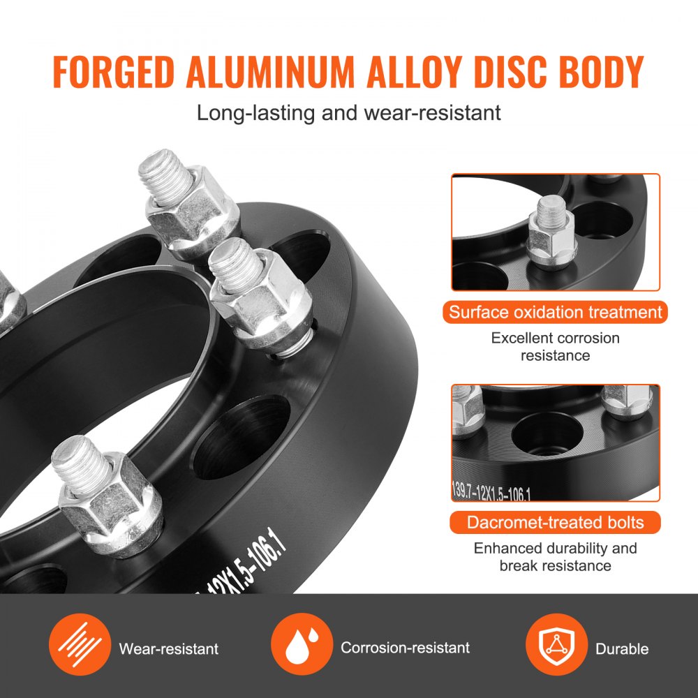 6550-6550-BT-106.1-07 - Durable 1.25" Blue Wheel Spacers for Toyota & Lexus