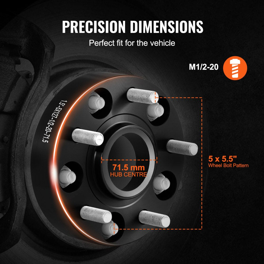 5500-5500-CT-71.5-04 - 1.5-Inch VEVOR Wheel Spacers for Enhanced Stability