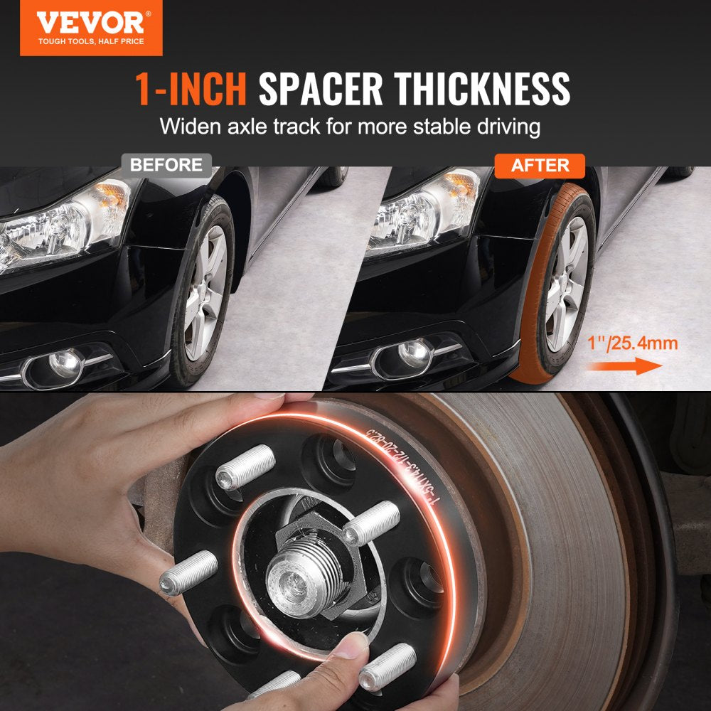 5450-5450-A-82.5-04 - 1" VEVOR Wheel Spacers for Improved Stability and Grip