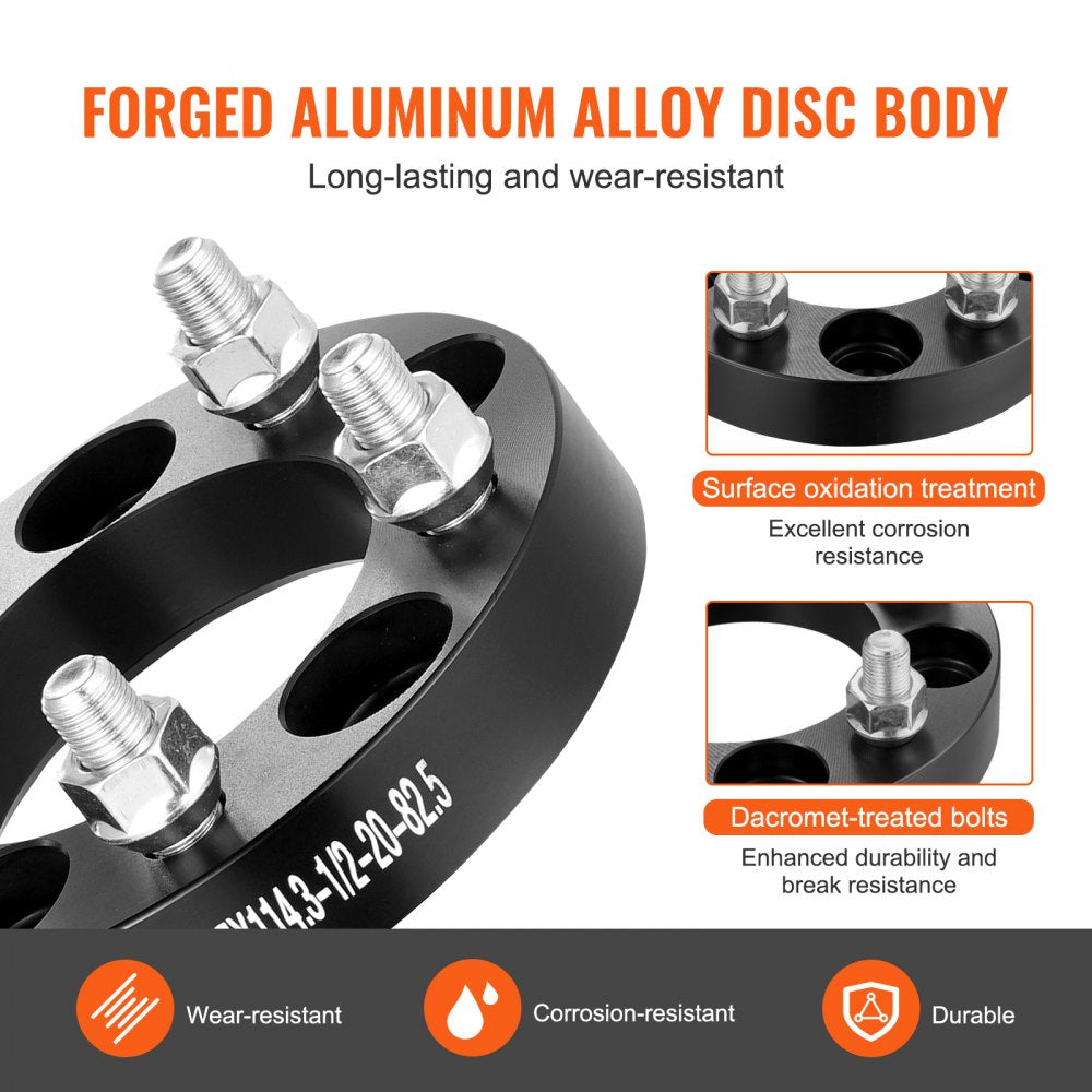 5450-5450-A-82.5-04 - 1" VEVOR Wheel Spacers for Improved Stability and Grip