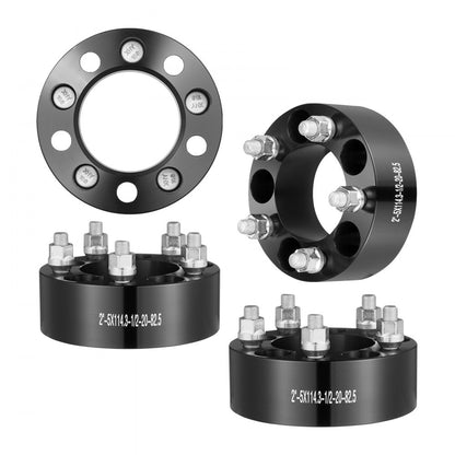 5450-5450-E-82.5-04 - 2-Inch Black Wheel Spacers for Jeep & Ford