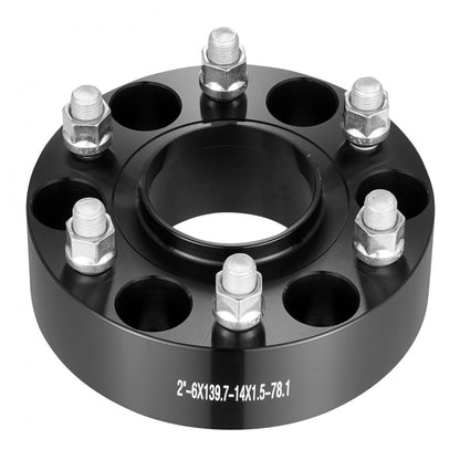 6550-6550-ET-78.1-09 - 2-Inch Black Wheel Spacers for Enhanced Stability & Grip