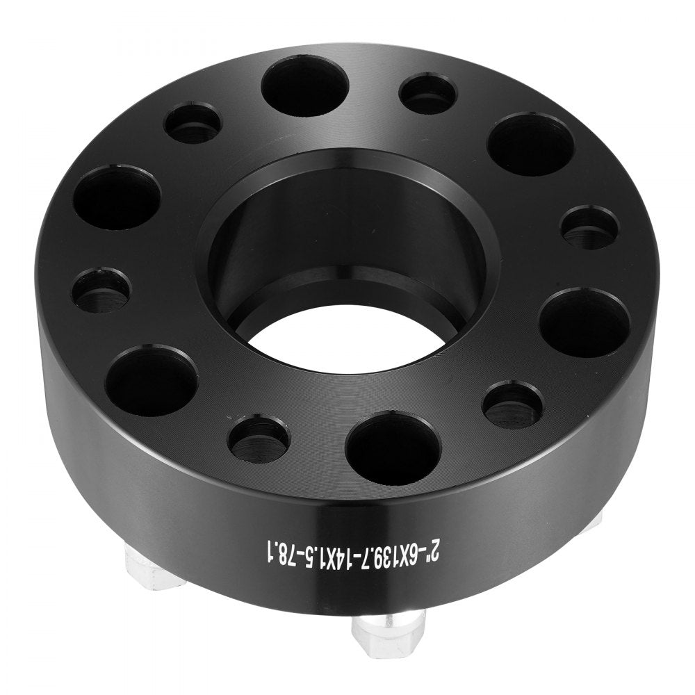 6550-6550-ET-78.1-09 - 2-Inch Black Wheel Spacers for Enhanced Stability & Grip