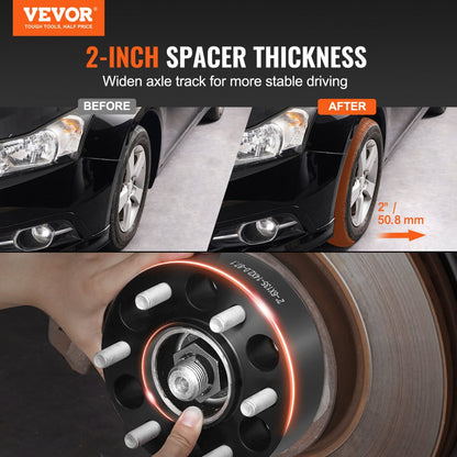 6135-6135-ET-87.1-50 - 2-Inch Aluminum Wheel Spacers for Jeep & Ford