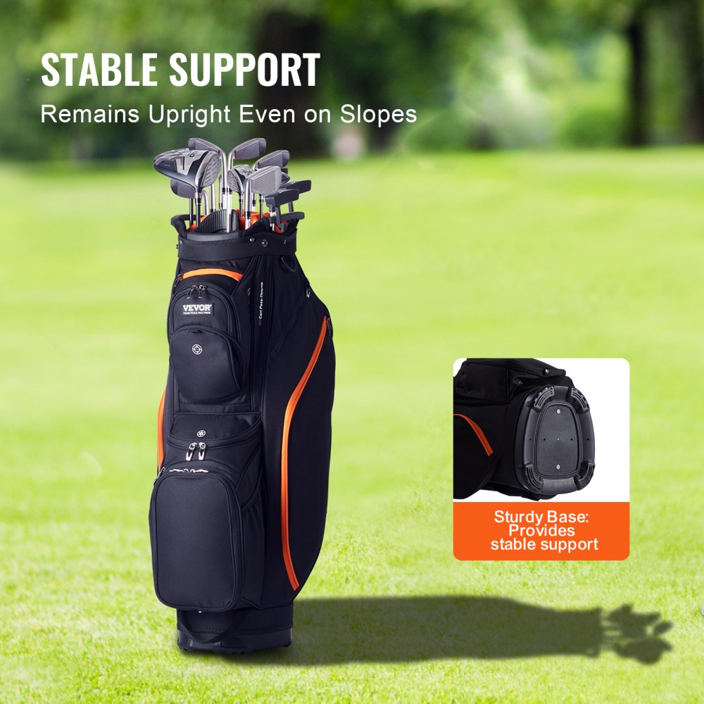 LS-95217 - 14-Way Golf Cart Bag with 13 Pockets and Waterproof Design