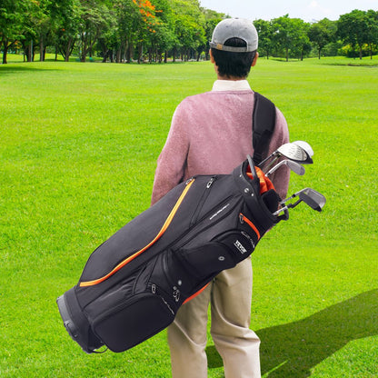 LS-95217 - 14-Way Golf Cart Bag with 13 Pockets and Waterproof Design