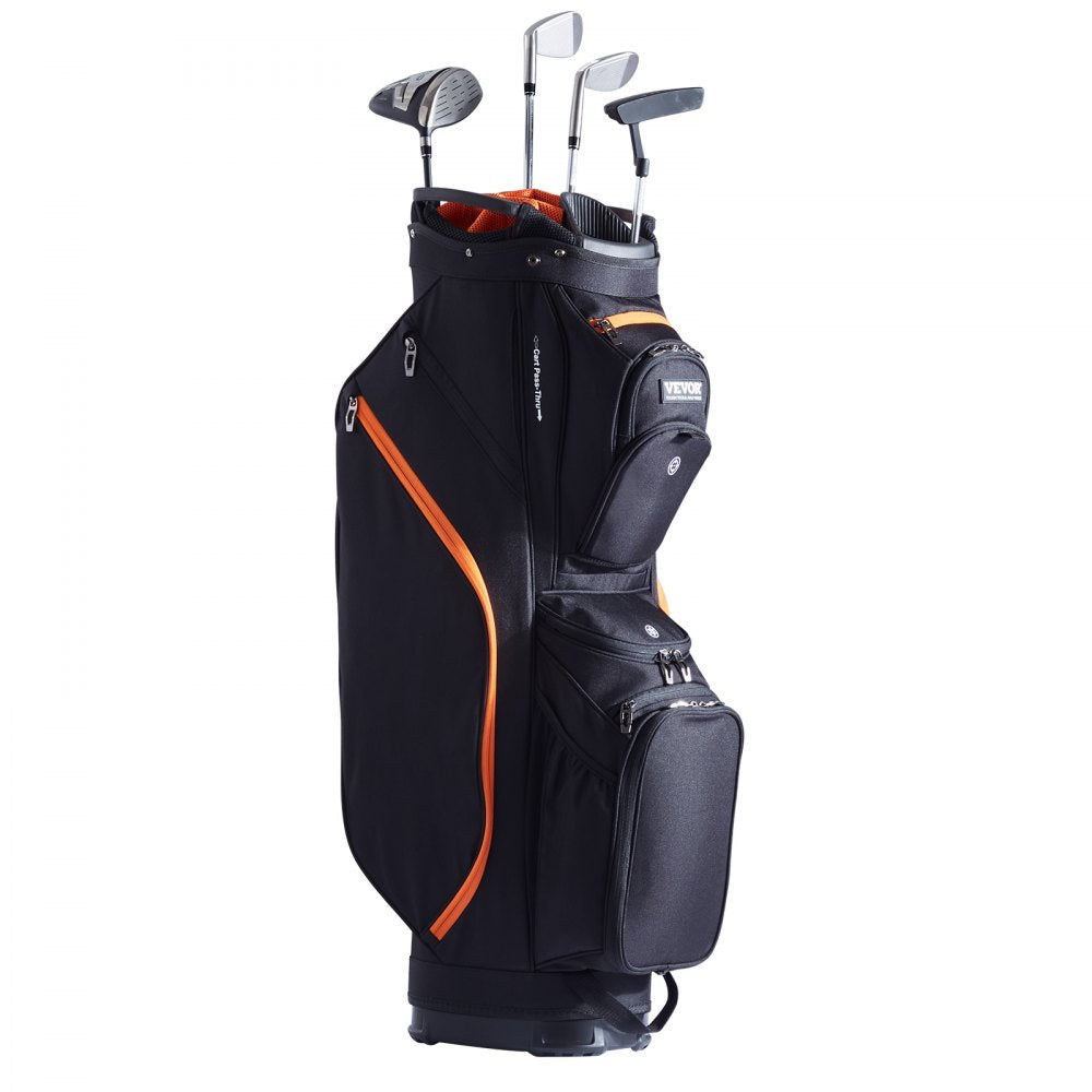LS-95217 - 14-Way Golf Cart Bag with 13 Pockets and Waterproof Design