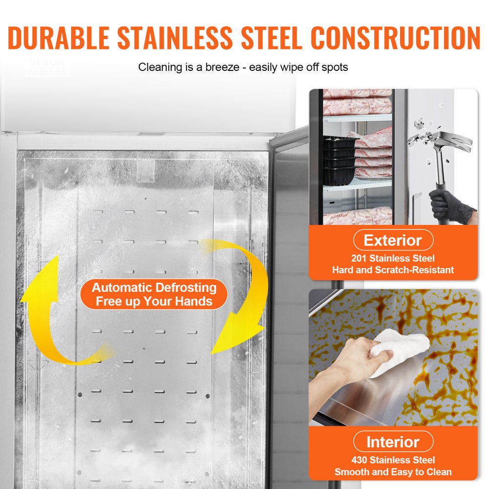 MF-23 - 19.32 Cu.ft Stainless Steel Upright Freezer with Digital Temp Control