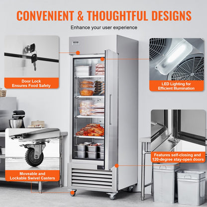MF-23 - 19.32 Cu.ft Stainless Steel Upright Freezer with Digital Temp Control
