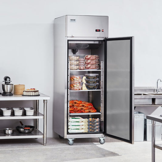 MF-23 - 19.32 Cu.ft Stainless Steel Upright Freezer with Digital Temp Control