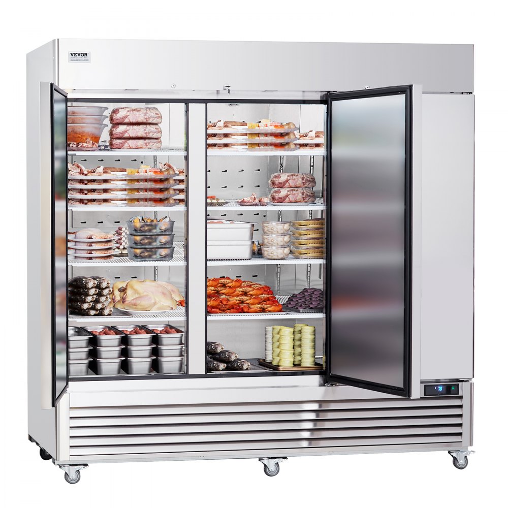 MF-83 - 60.42 Cu.ft 3-Door Stainless Steel Commercial Freezer with Digital Control