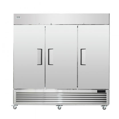 MF-83 - 60.42 Cu.ft 3-Door Stainless Steel Commercial Freezer with Digital Control