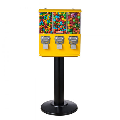 ak19-08 - Retro Yellow Gumball Machine Candy Dispenser for Home & Office