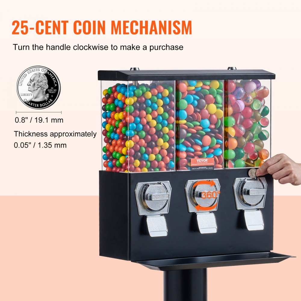 ak19-08 - Versatile Gumball Machine Coin Dispenser for Home, Classroom, Events