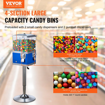 ak29-11 - Durable VEVOR Gumball Machine for Schools & Homes, Easy 25¢ Dispense