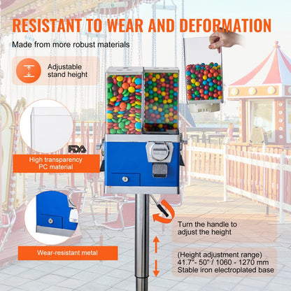 ak29-11 - Durable VEVOR Gumball Machine for Schools & Homes, Easy 25¢ Dispense