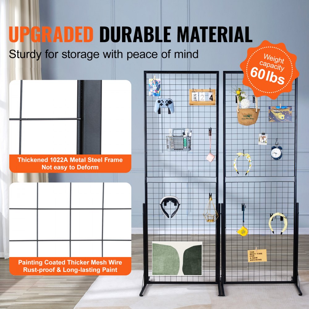 YD0024 - Durable 2' x 5.6' Grid Panels for Garage Organization