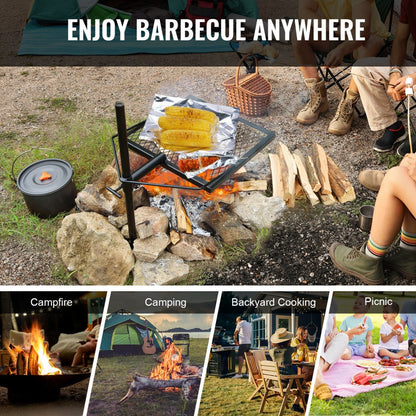 JY-XZKJ-01 - Durable Swivel Grill Grate for Outdoor Cooking & Campfires