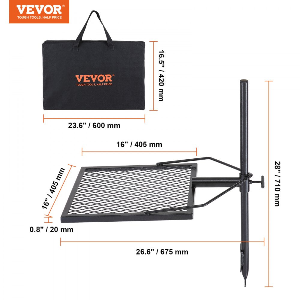 JY-XZKJ-01 - Durable Swivel Grill Grate for Outdoor Cooking & Campfires