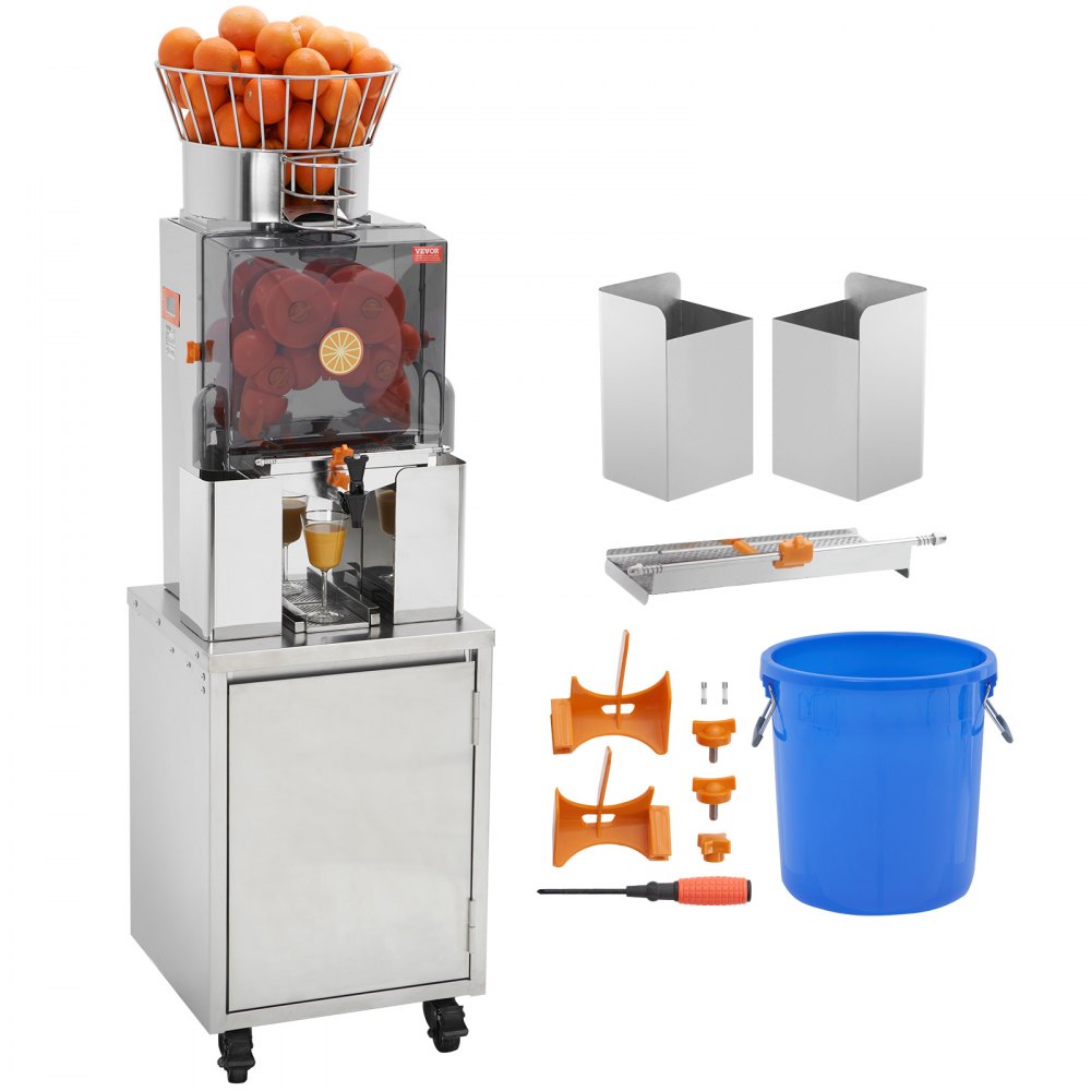 NS-2000E-4P - 120W VEVOR Orange Juicer with Automatic Peeling & Filtering