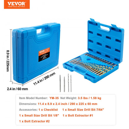 YM-35 - Comprehensive 35-Piece Screw Extractor and Bit Set for Versatile Repairs