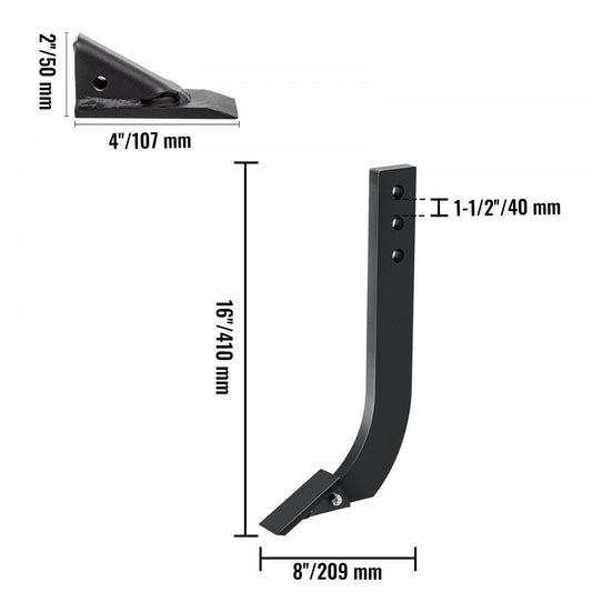 010699604515 - Heavy-Duty Carbon Steel Box Blade Shank with Adjustable Depths