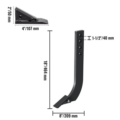 010670547491 - 18'' Carbon Steel Box Blade Shank with Adjustable 4 Holes