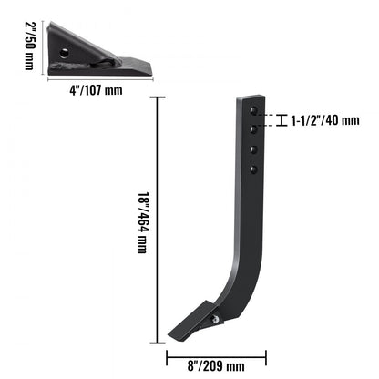 010664080468 - Heavy-Duty 18" Carbon Steel Box Blade Shank for Landscaping