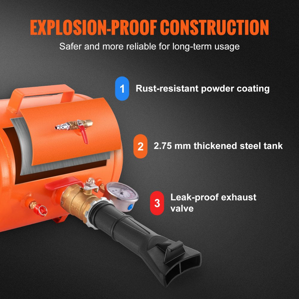 XJC-019 - 19L VEVOR Tire Bead Seater with 145 PSI Pressure Gauge